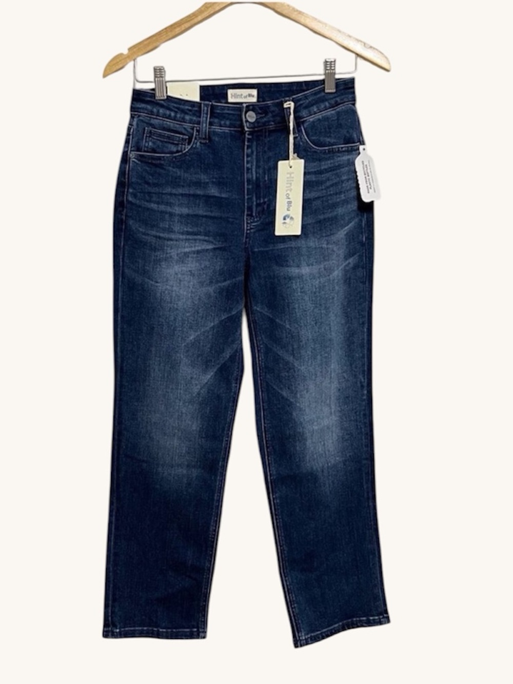 Hint of Blu Cropped Effortless Boy Jean NWT Size 27 Dark Wash